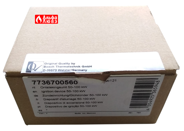 Электрод розжига Bosch 7736700560 в упаковке